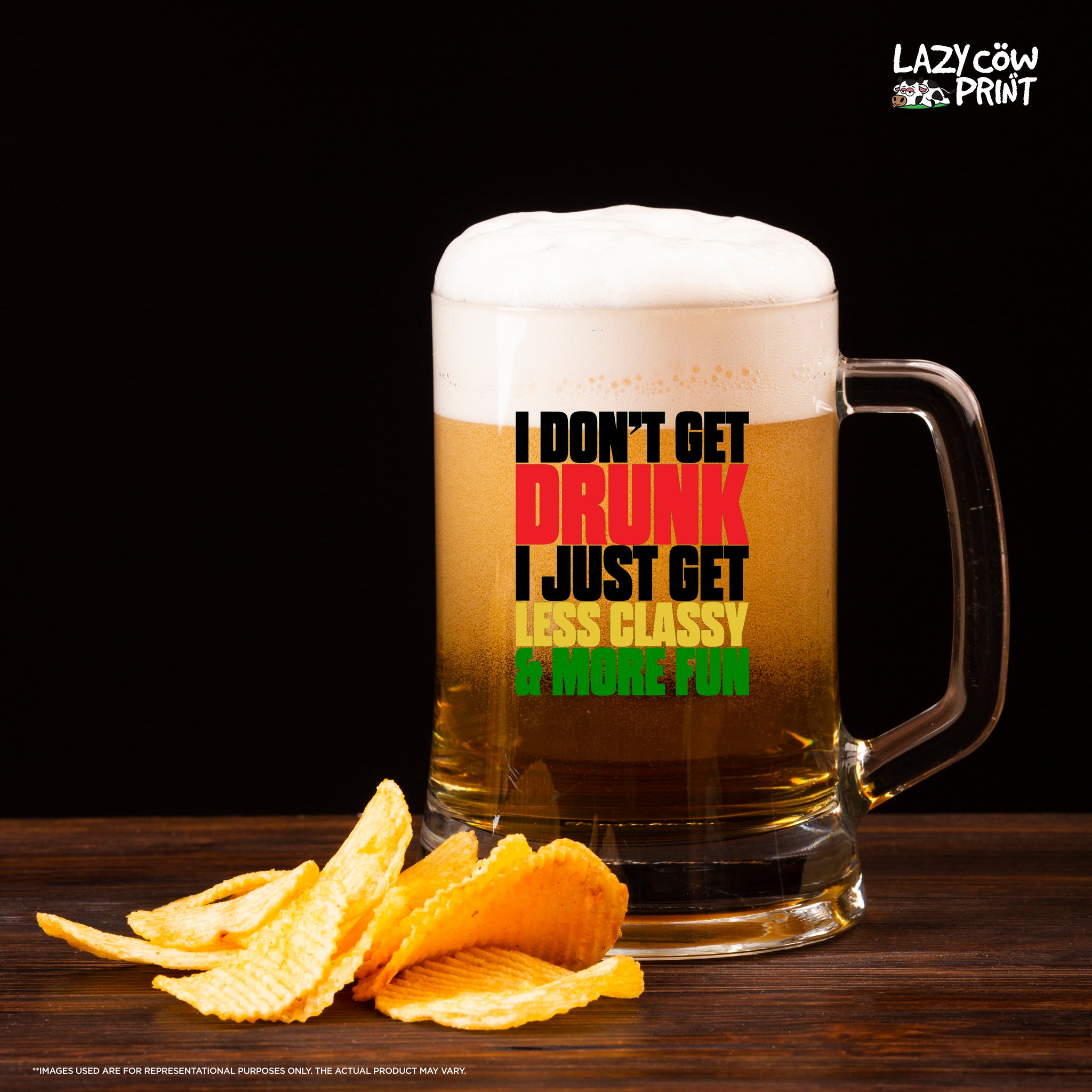Beer Glass Stein - I Don't Get Drunk