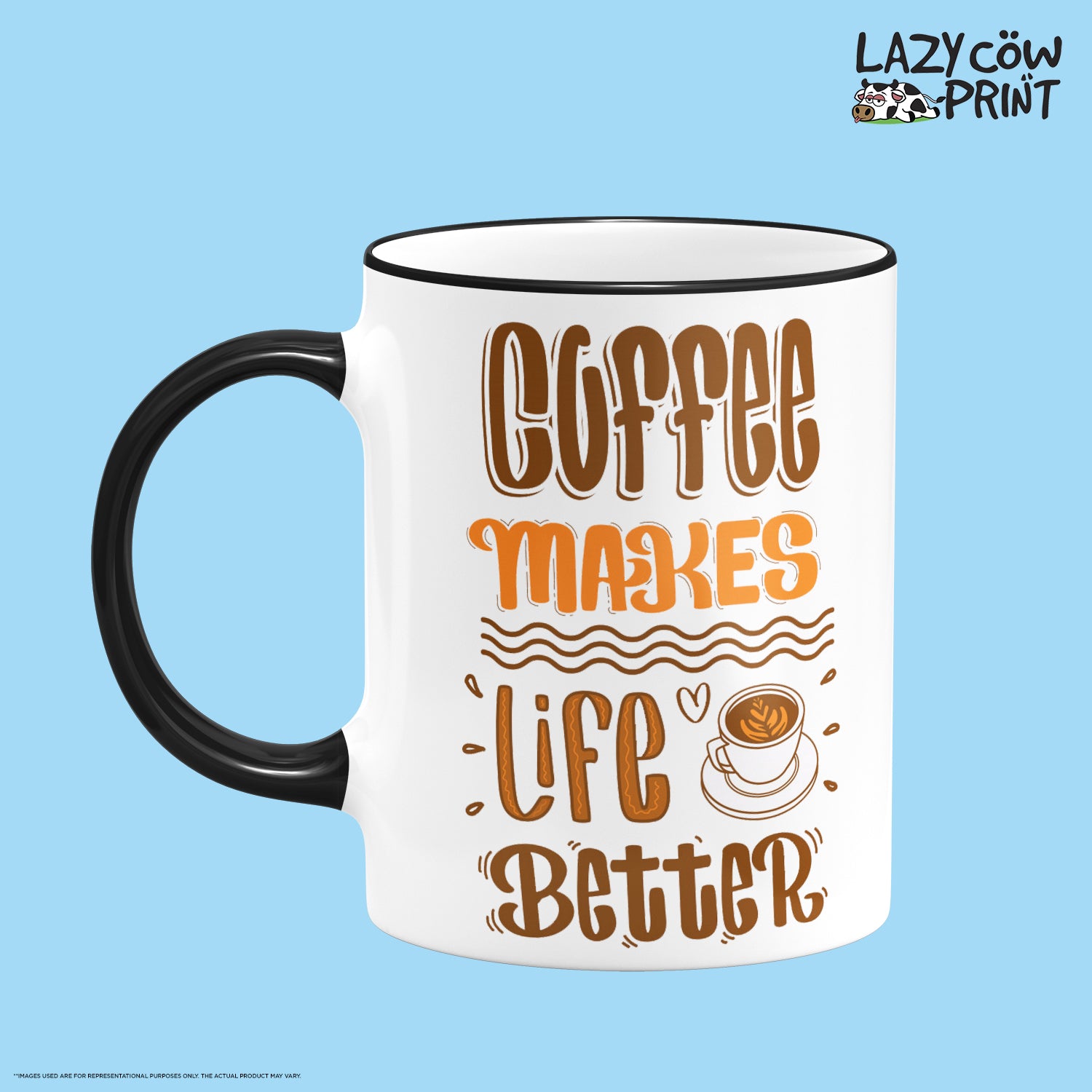 Life Better Rim & Handle Colored Mug