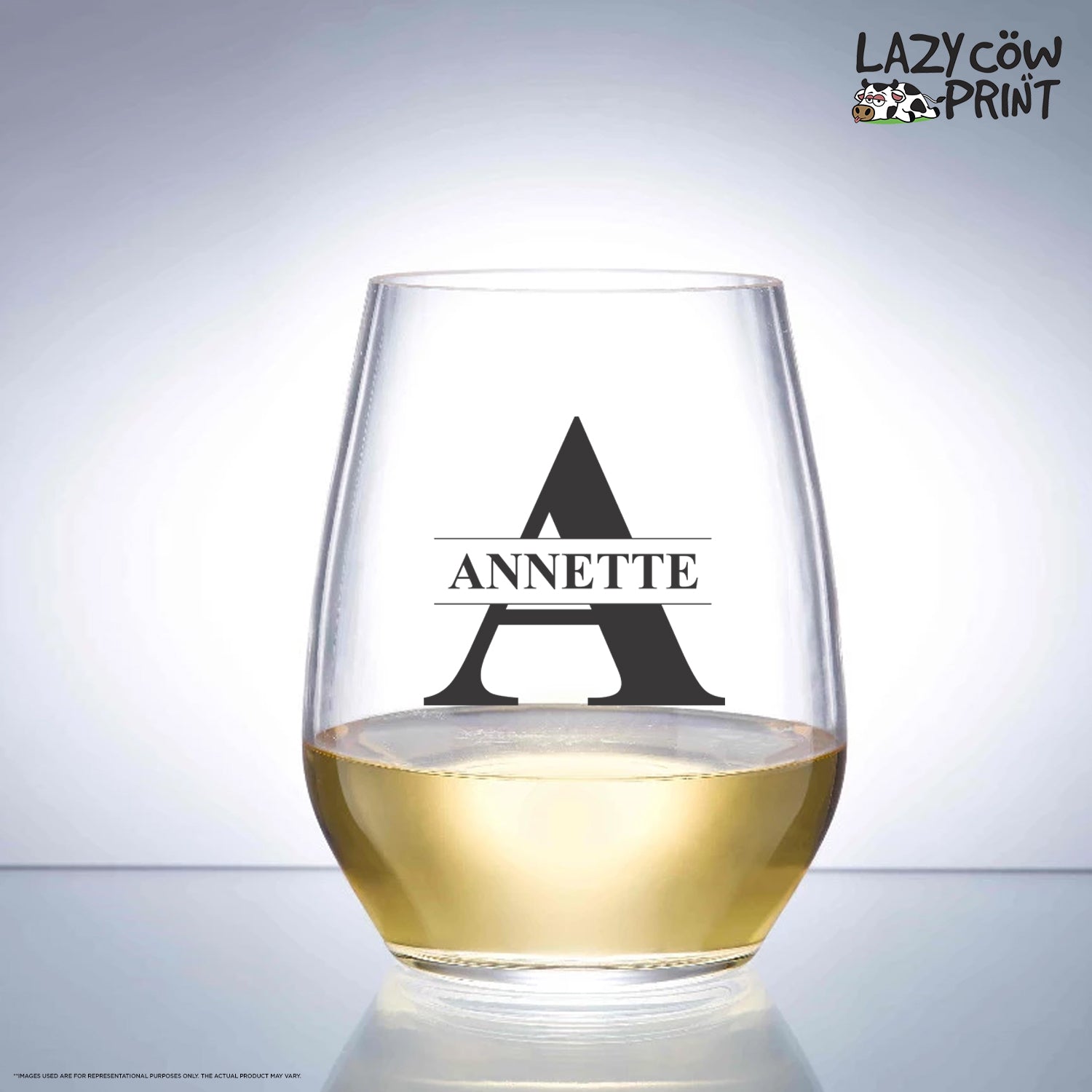 Stemless Wine Glass - Name
